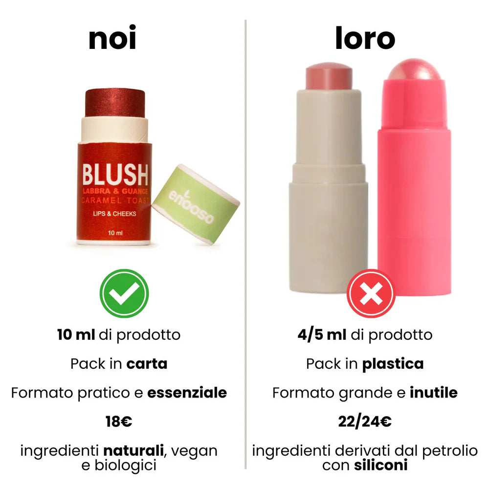 Blush Labbra e Guance - Caramel Toast 10 ml Enooso