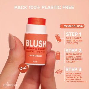 Blush Labbra e Guance - Sweet Peach 10 ml Enooso