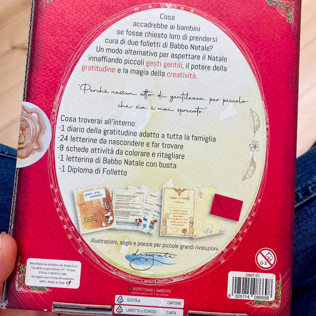 Calendario dell’avvento e della gratitudine con Vischio e Lucetta – Rosso