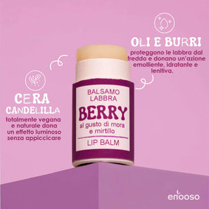 Balsamo Labbra Mora e Mirtillo 10 ml Enooso