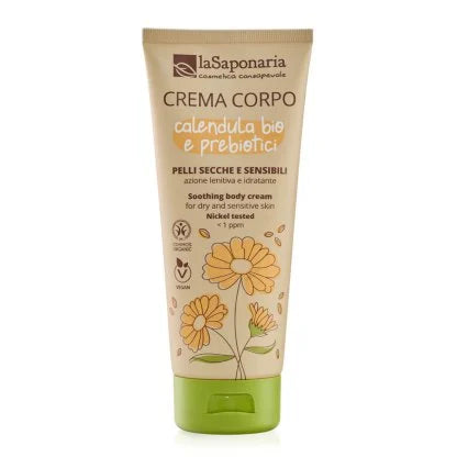 Crema Corpo Pelli secche e sensibili – Calendula Bio e Prebiotici 200 ml La Saponaria