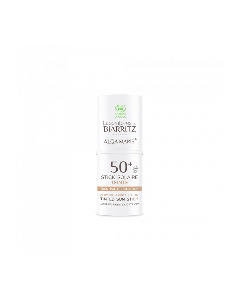 Stick Solare Colorato Bio SPF50+ zone sensibili e cicatrici ALGA MARIS