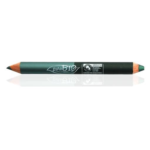 Matitone DUO Occhi NIGHT Biologico “kajal Ottanio – ombretto Verde smeraldo puroBIO” 02