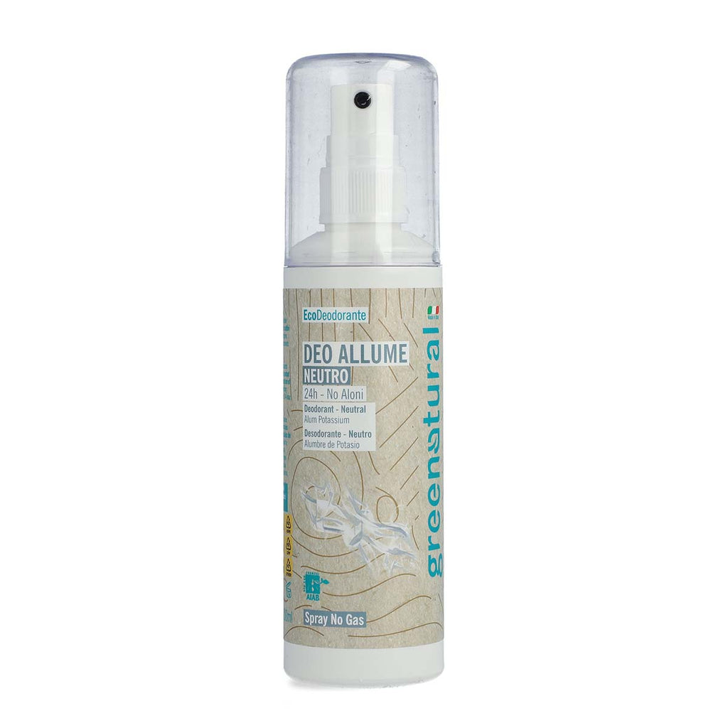 Deodorante spray no gas allume di potassio NEUTRO 100 ml GREENATURAL