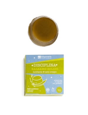 Balsamo solido Disciplina - lucidante e anticrespo LA SAPONARIA 40 gr = 200 ml di balsamo tradizionale