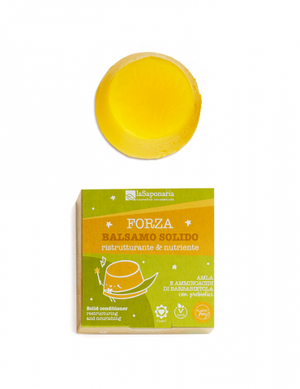 Balsamo solido Forza - ristrutturante e nutriente LA SAPONARIA Formato 40 gr = 200 ml di balsamo tradizionale