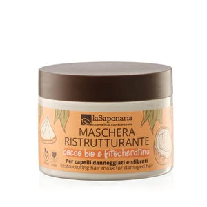 Maschera ristrutturante Cocco bio e Fitocheratina ml La Saponaria